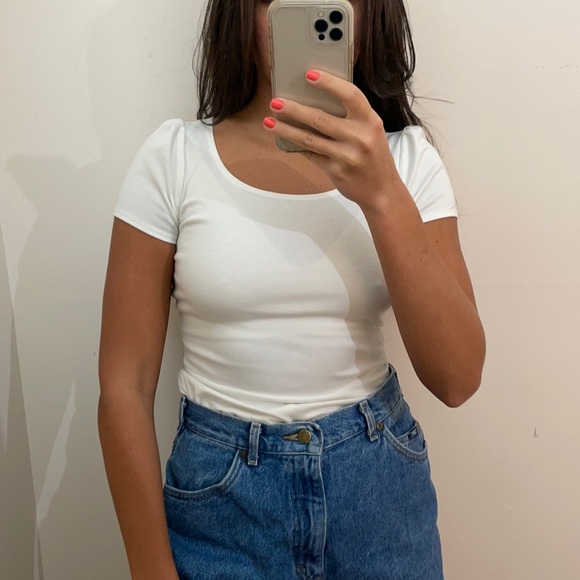 3 for $30 Tops White Peplum Tee - Picture 8 of 8